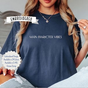Custom Embroidered Comfort Colors T-Shirt: Personalized Text Shirt