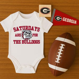Georgia Bulldogs Onesie, Saturdays Are for the Bulldogs Baby Bodysuit, Gameday Baby, College Football, Baby Shower Gift, Sports Fan Apparel