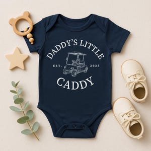 Daddy&#39;s Little Caddy Infant One Piece - Cute Baby Bodysuit, New Dad Gift, Golf Baby Clothes, Baby Shower Outfit, Birthday Gift
