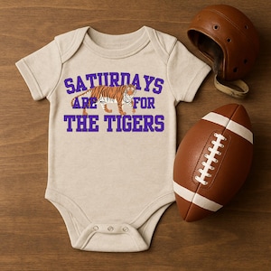 LSU Tiger Baby Onesie, Saturdays Louisiana State University Infant Jersey, Game Day LSU Bodysuit, Tigers Fan Baby Outfit, LSU Football Baby
