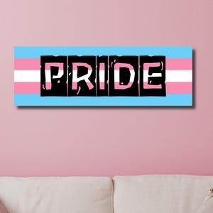 Trans Pride Flag Poster: LGBTQ+ Wall Art