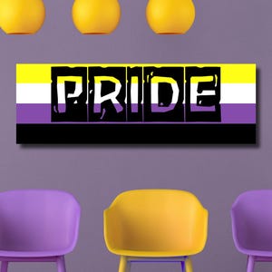 Nonbinary Pride Poster: LGBTQ+ Wall Art