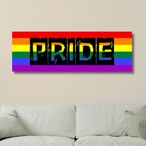 LGBTQ+ Pride Flag Poster: Gay, Lesbian, Trans, Nonbinary Art
