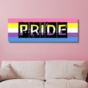 Bigender Pride Flag Poster: LGBTQ+ Wall Art