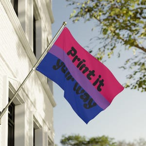 Customizable Bisexual Pride Flag: Double-Sided LGBTQ+ Outdoor Decor