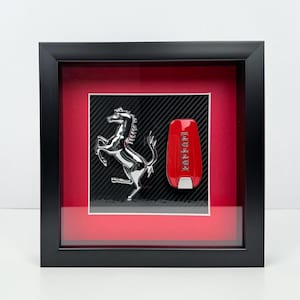 Framed Ferrari Key, Wall Art, Automotive, Decoration, Gift for men
