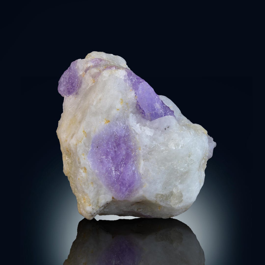 Fluorescent Hackmanite Mineral Specimen 34g on Calcite – Natural ...