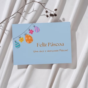 8 Cartões de Páscoa, cartões digitais para impressão, feriado de Páscoa, cartões de felicitações, coelhinho, ovos de Páscoa, multicolorido