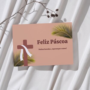 8 Cartões de Páscoa, cartões digitais para impressão, feriado de Páscoa, cartões de felicitações, cruz, páscoa cristã