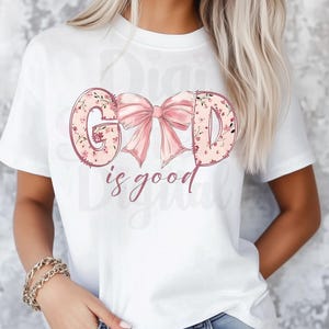 God is Good PNG: Floral Christian Shirt Design (Digital Download)