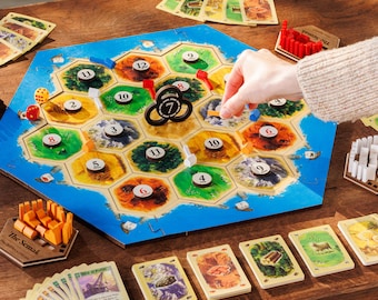 Let’s Settle This – Custom Wood Board for Legendary Game Nights, NOT include cities, roads, cards, dice
