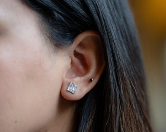 QUADRA || 2Ct CZ Diamond Stud Earrings In 925 Silver
