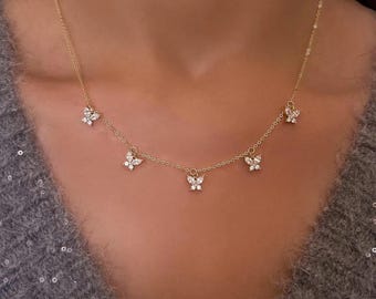 MONARCH || 1.5Ct CZ Diamond Butterfly Necklace in 925 Silver
