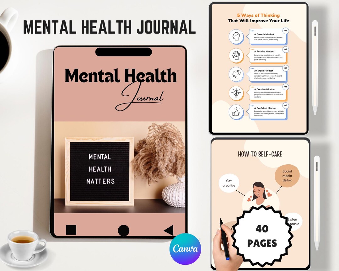 Mental Health Journal – Digital Wellness Planner for Ipad, Goodnotes ...