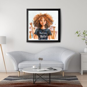 Black Lives Matter Wall Art | Empowering Canvas Print for Home or Office | Social Justice Digital Poster | Printable Black Art