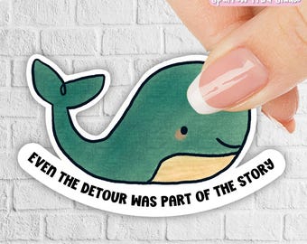 Watercolor Whale Sticker, Christian Inspirational Vinyl Decal