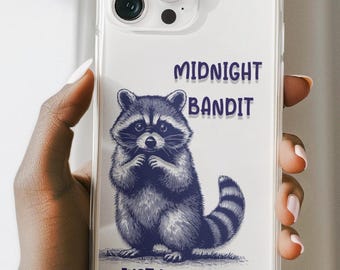 Funny Raccoon Nurse iPhone Case: Midnight Bandit Design
