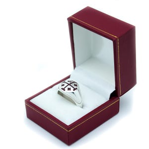 Solid Sterling Silver Jerusalem Cross Ring