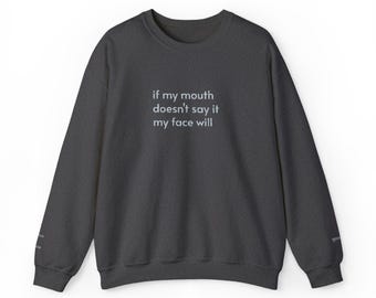 RBF Sweatshirt mit Rundhalsausschnitt | Minimal Script Text Pullover