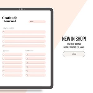 Dankbarkeit Journal Druckbare tägliche Dankbarkeit & Achtsamkeit Blatt Self-Care Reflection Seite A4 US Letter Instant Download PDF