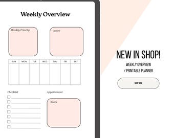 Minimalistischer Wochenplaner zum Ausdrucken: Übersicht Stundenplan, To-Do Liste (PDF)