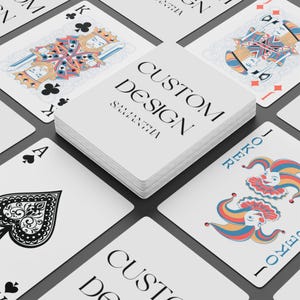Carte da gioco da poker personalizzate: mazzo elegante e personalizzato, perfetto per serate di gioco, compleanni, riunioni di famiglia, idee regalo, oggetti da collezione