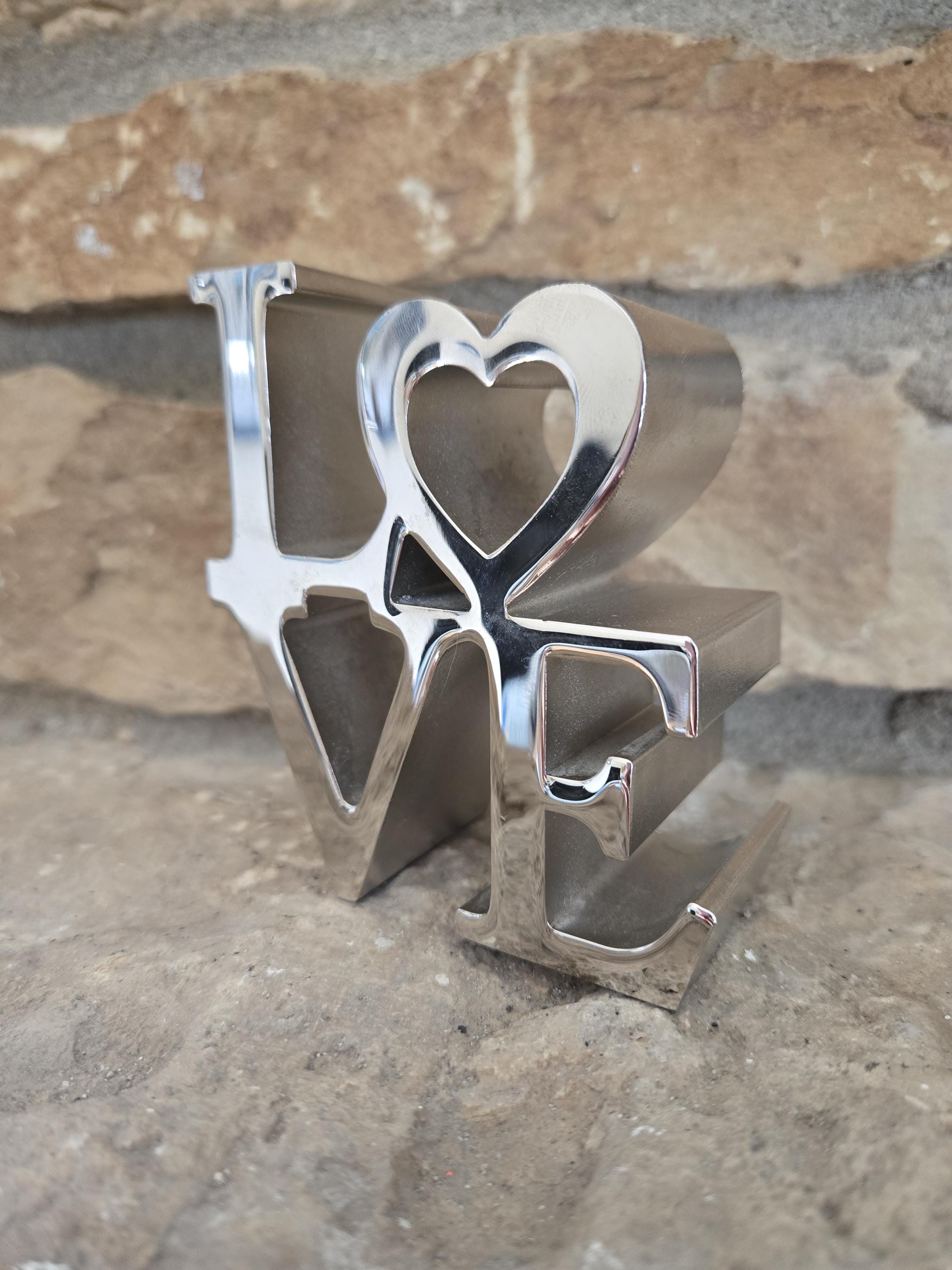 ロバート・インディアナ LOVE　ペーパーウェイト Robert Indiana ロバート インディアナ LOVE グリーン レプリカ アルミ製