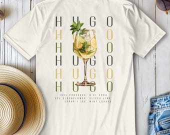 Hugo Spritz Recipe T-Shirt – Sommer Aperitif Cocktail Fan Shirt