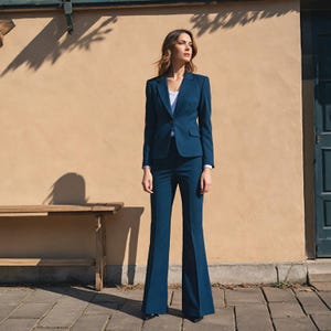 Personalized Tailored Suit | Slim Fit Blazer Pant Set, Made to Order 2‑Piece Suit | Elegant Designer Power Dressing | Formal Business Attire