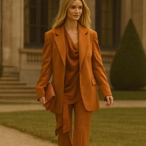 Bridal Custom Women Suit | Personalized 3‑Piece Suit | Formal Business Attire | Wedding Guest Outfit |  Elegant Designer Power Dressing