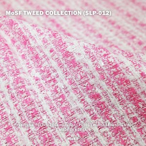 Pink Glow Tweed Fabric by the 1/2 Yard (SLP-012)