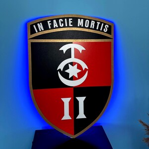 LED Family Crest Sign – Custom Wooden Coat of Arms with Backlight – Personalized Heritage Wall Decor for Home or Office