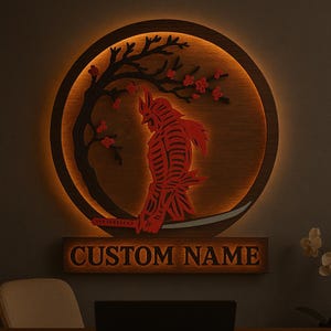 Handmade Business Logo with LED Light, Personalized 3D Wall Signage, Office or Spa Branding, Custom Company Logo Design from Picture