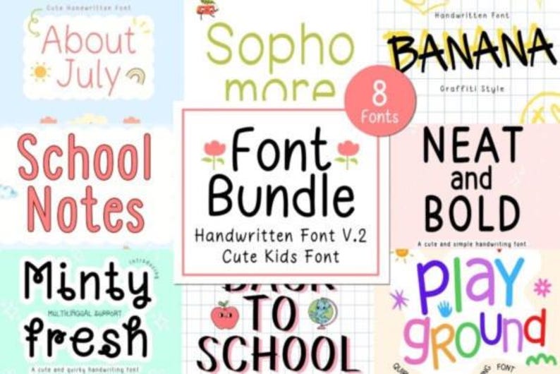 The Goodnotes Fonts Mega Bundle - Goodnotes Font - Procreate Font ...