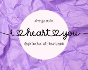 Verbindungsherz handgeschriebene Schrift, Schrift für Cricut, Hochzeitsschriften, Schrift mit Schwänzen, Schrift mit Swashes, schöne Schrift mit Herz, gravierte Laserschrift