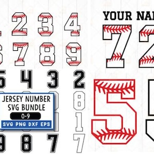 SPORT Numbers Svg, Jersey Number Svg, Varsity numbers SVG, Jersey Template Svg, Sports College University Numbers DIY Customize your Jersey