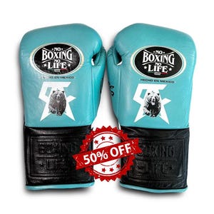 Guantes de boxeo "Sin boxeo no hay vida", guantes de boxeo de cuero, guantes de boxeo personalizados, guantes a medida, regalo de aniversario, regalo de cumpleaños, gimnasio de boxeo