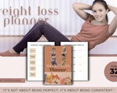 Weight Loss Planner Printable | Fitness Tracker PDF | Meal & Workout Log | Health Journal | Digital Weight Tracker Sheets