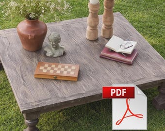 Modern Farmhouse Coffee Table PDF | DIY Solid Wood Tables (Woodworking Plans, Digital Download)