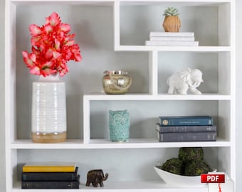 Floating Bookshelf Plan PDF | Modern Wall Shelf Plans (Woodworking Plans, Digital Download)