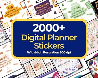 デジタルプランナーステッカーPNG SVGバンドル、Goodnotesデイリージャーナルパック、美的印刷可能プランニングキット、即時ダウンロード、商用利用可能
