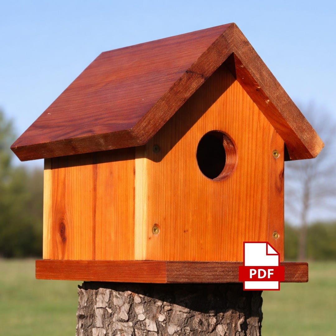 Handmade Bird House | DIY Rustic Birdhouse Plan (woodworking Plans PDF ...