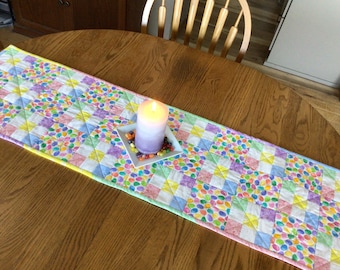 DISCOUNTED Easter Chain 14x50 quilted table runner