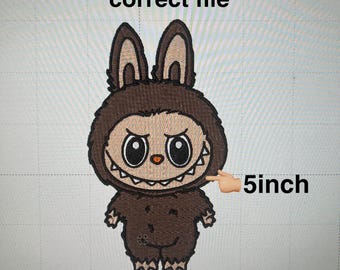 Diseño de bordado Labubu