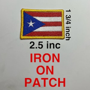 Puerto Rican Flag Iron On Patch (with teflon)