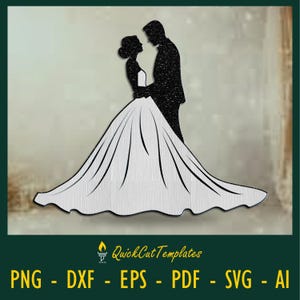 Wedding Couple Layered Cake Topper