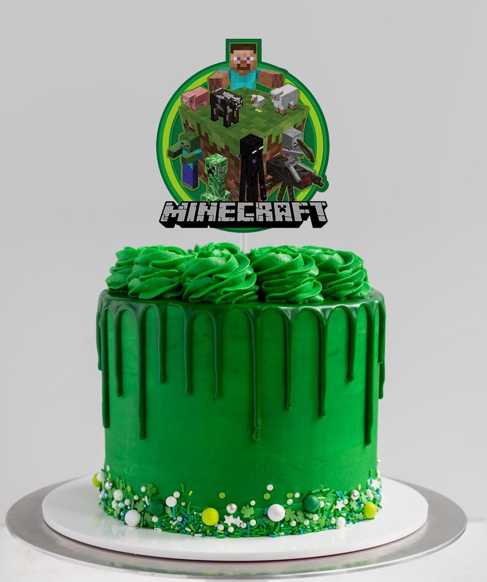 Minecraft 3D Cake Topper Template