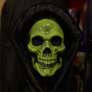 Custom Skeleton &quot;Skeletor&quot; Mask & Display Hood Set