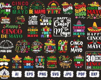Cinco De Mayo svg png Bundle, Let's Fiesta Png svg, Mexico Tequila Png, Tacos Png, Nachos Hat, Mexican Party, Boho Floral Cinco De Mayo