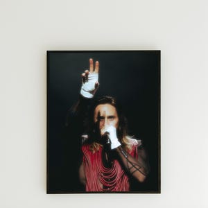 Konzert Fotografie Poster - Jared Leto 30 Seconds To Mars - Konzert Poster - Fotografie Druck
